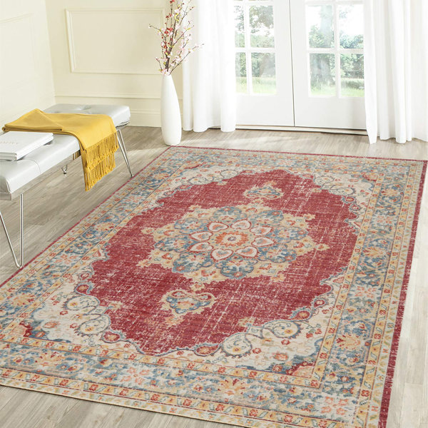 Fleur De Lis Living Mayhall Oriental Red/Beige Area Rug & Reviews Wayfair